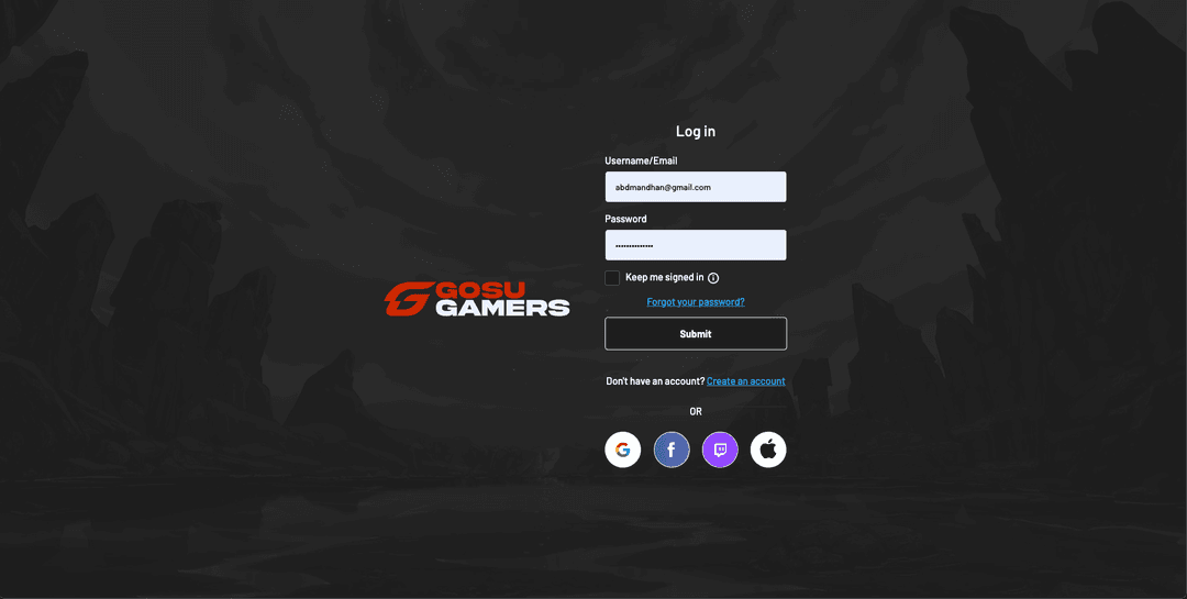Gosugamers - OAuth